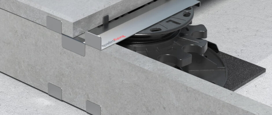 Adjustable paving pedestal supporting a raised patio