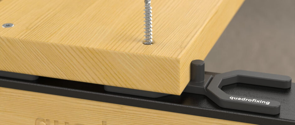 QUADROFIX C2 screw used to install a timber decking board