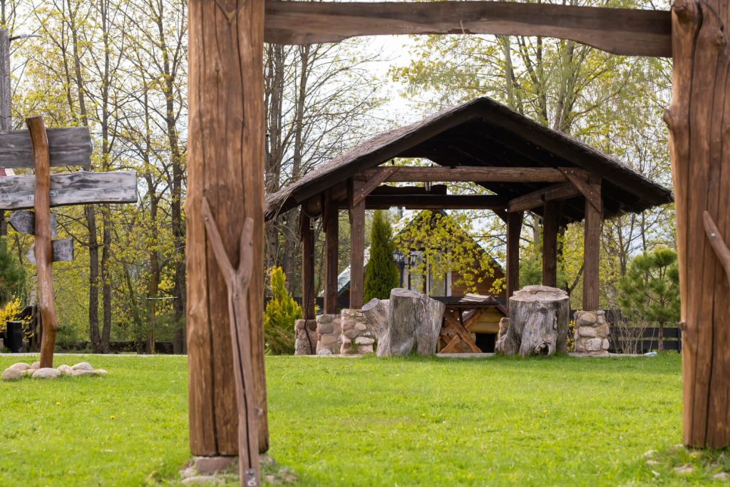 Timber garden gazebo