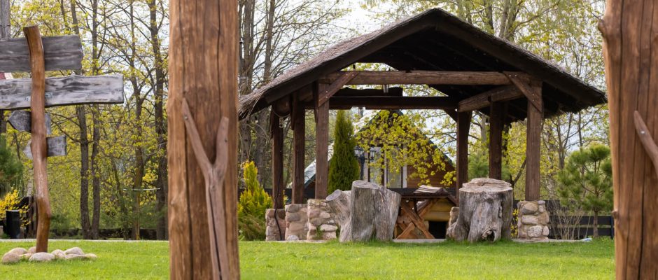 Timber garden gazebo