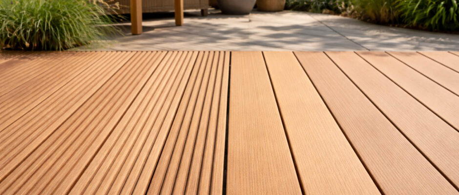 Comparison of grooved and smooth timber decking boards